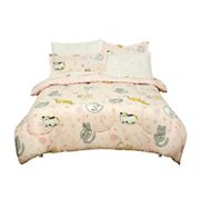 Kidz Mix Sleepy Cats Full Size Bed in a Bag with Reversible Comforter
