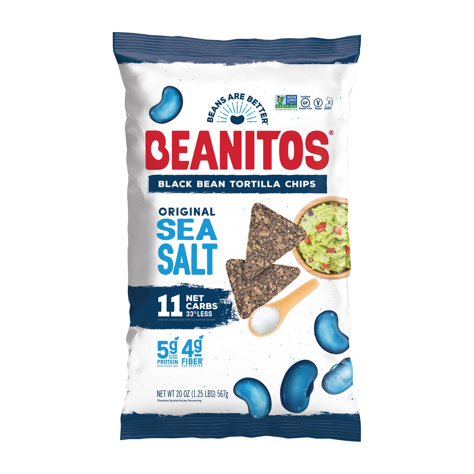 Beanitos Black Bean Sea Salt Chips, 20 oz.