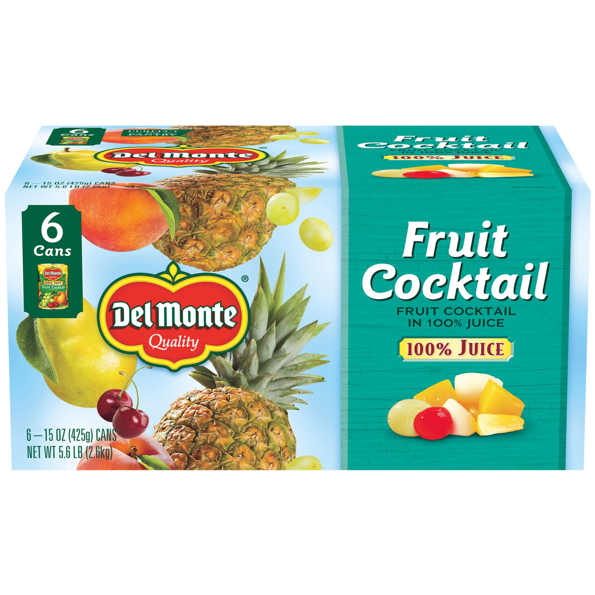 Del Monte Fruit Cocktail in 100% Juice, 6 pk./15 oz.