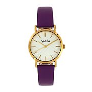 Sophie and Freda Budapest Leather-Band Watch - Purple