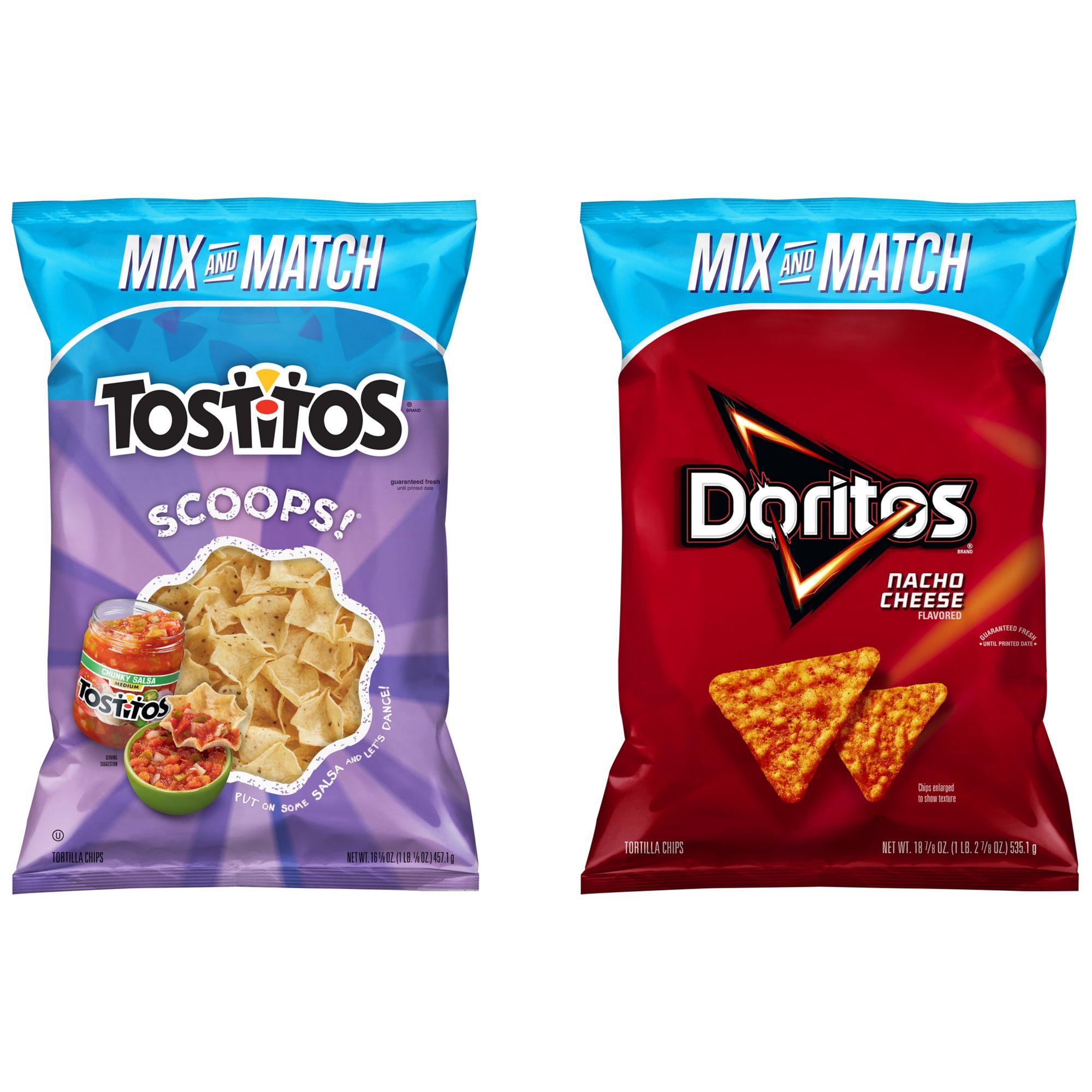 Tostitos Scoops Tortilla Chips & Cheetos Crunchy Cheese Snacks