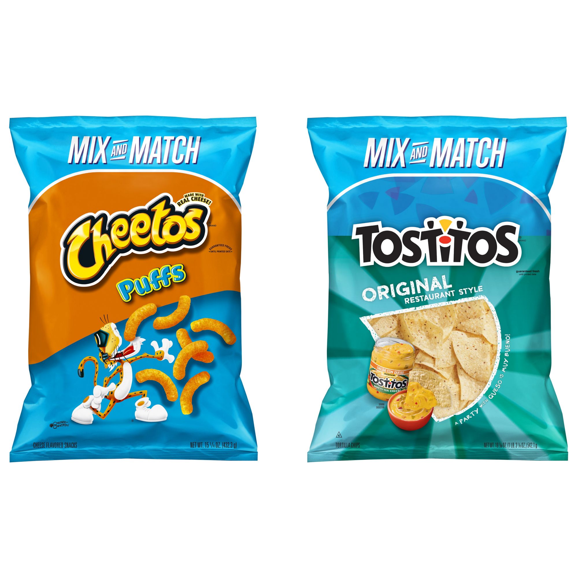 Tostitos Scoops Tortilla Chips & Cheetos Crunchy Cheese Snacks