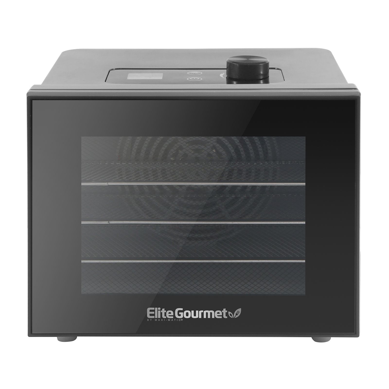 Elite Gourmet Digital Food Dehydrator 4 Stainless Steel Trays, Black  WITHOUT BOX