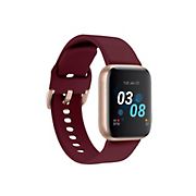 iTouch Air 3 Touchscreen Smartwatch Fitness Tracker with Rose Gold Case, 40mm - Merlot Strap