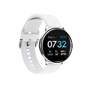 iTouch Sport 3 Touchscreen Smartwatch with Silver Case, 45mm - White Strap