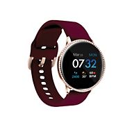 iTouch Sport 3 Special Edition Touchscreen Smartwatch with Rose Gold Crystal Case, 45mm - Merlot Strap