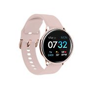 iTouch Sport 3 Special Edition Touchscreen Smartwatch with Rose Gold Crystal Case, 45mm - Blush Strap