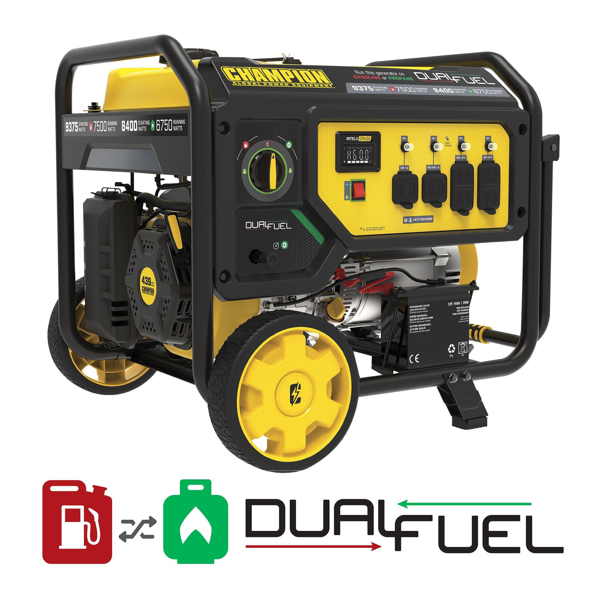 Champion Generators Power Equipment 9,375W Peak/7,500W