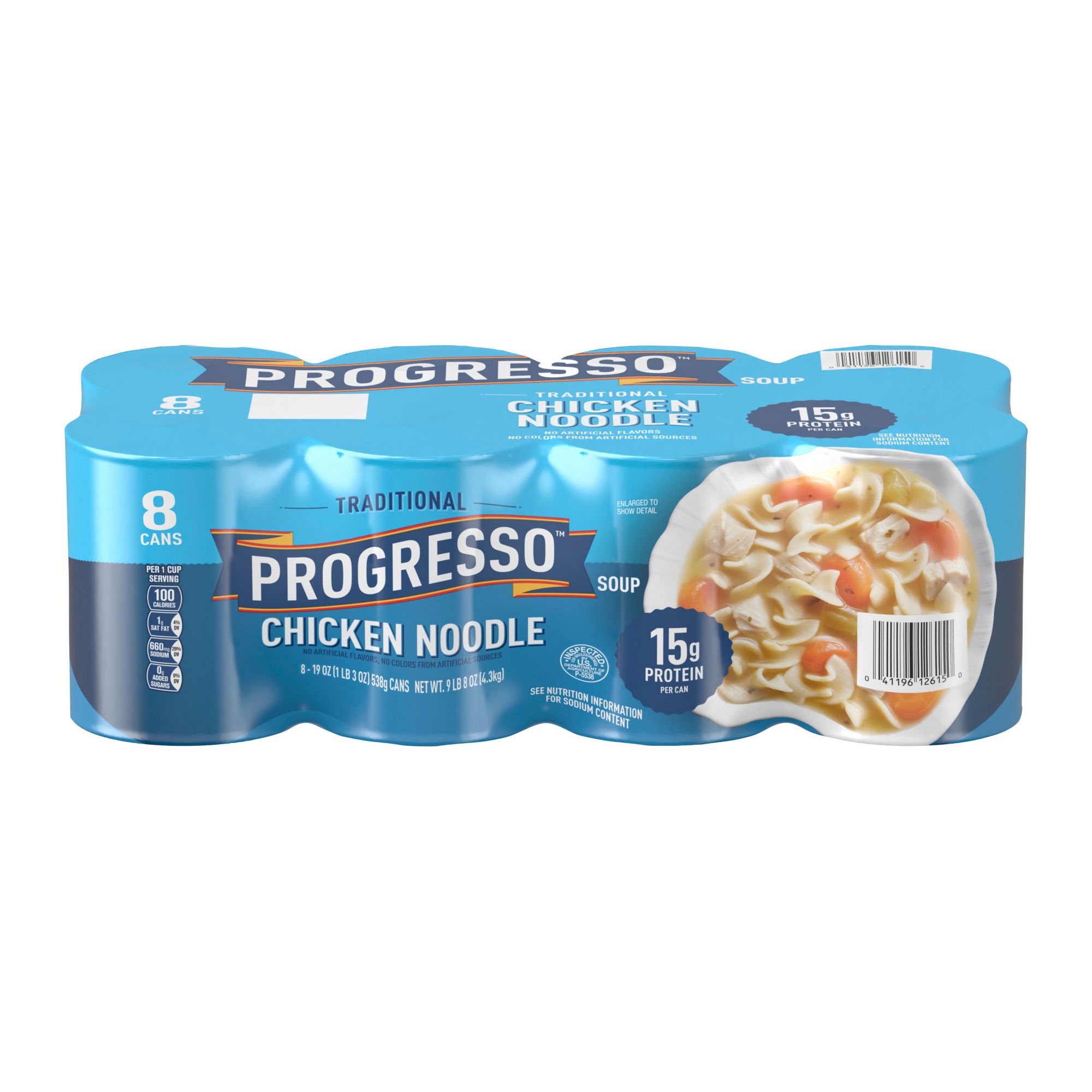 Progresso Ready-To-Serve Traditional Chicken Noodle Soup, 8 pk.