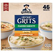 Quaker Instant Grits Flavor Variety Pack, 46 pk.