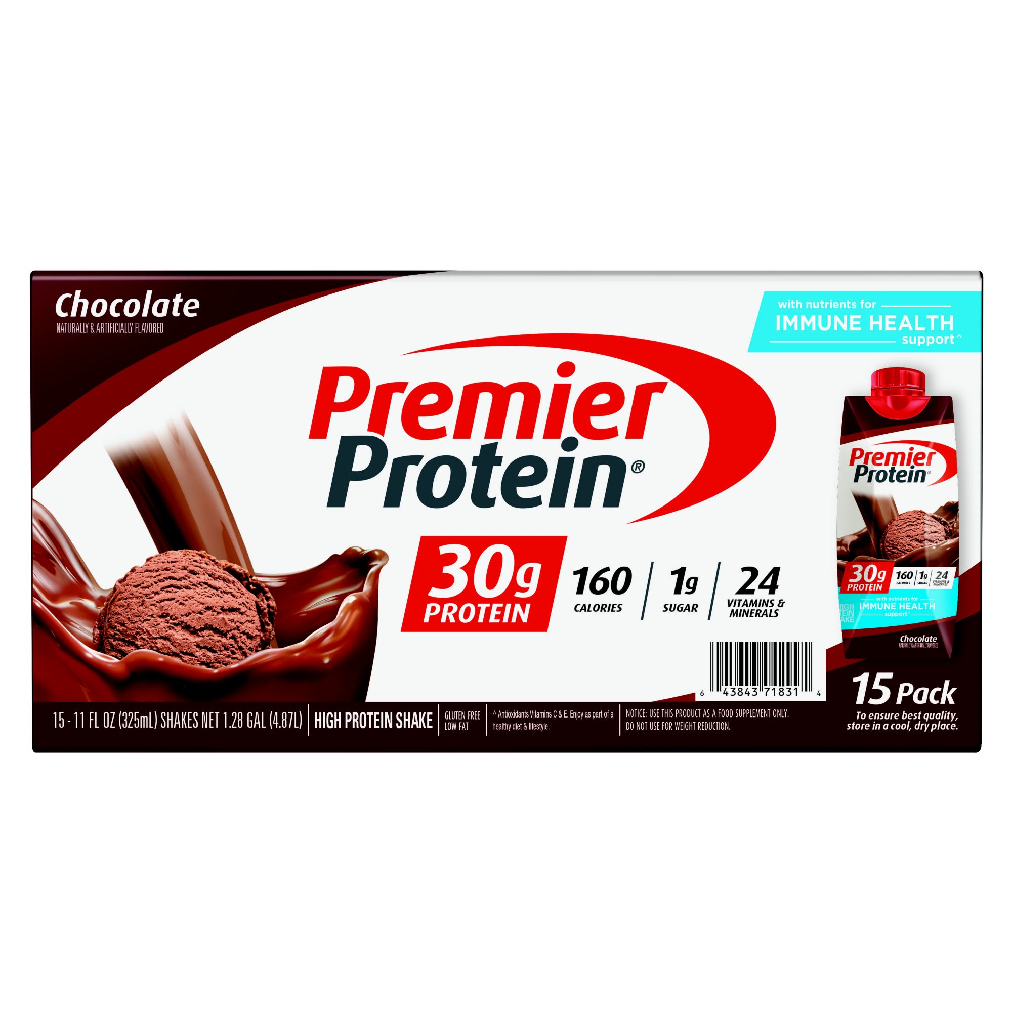 Premier Protein Chocolate Ready to Drink Shake, 15 ct./11 oz.