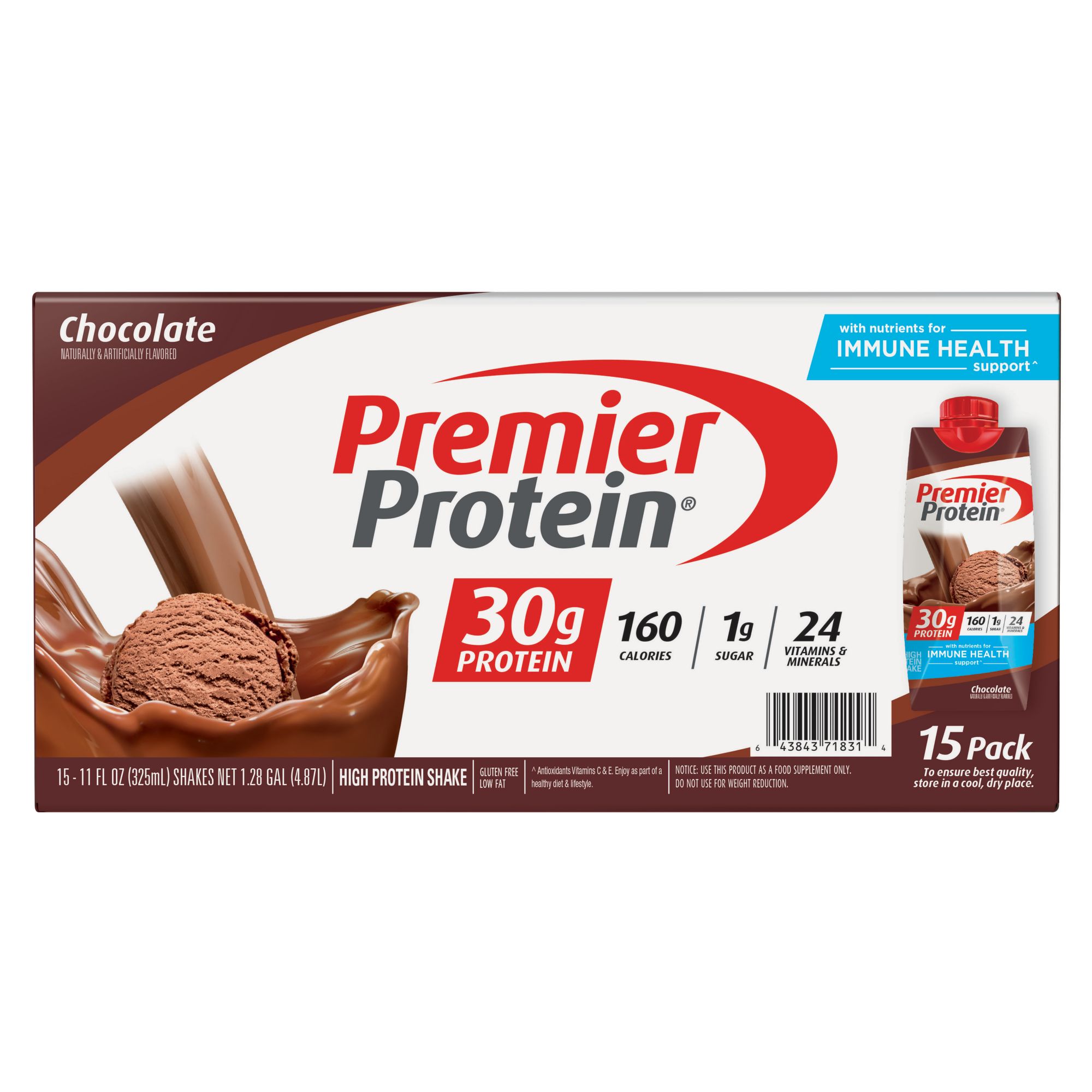 Premier Protein Chocolate Ready to Drink Shake, 15 ct./11 oz.