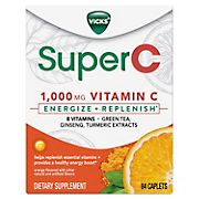 Vicks Super C Daytime Daily Supplement to Energize and Replenish with Vitamin C, 84 ct.