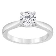 .5 ct. t.w. Diamond Solitaire Ring in 14k White Gold, Size 6