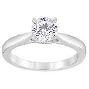 1 ct. t.w. Diamond Solitaire Ring in 14k White Gold, Size 8