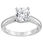 2 ct. t.w. Diamond Solitaire Ring in 14k White Gold, Size 8