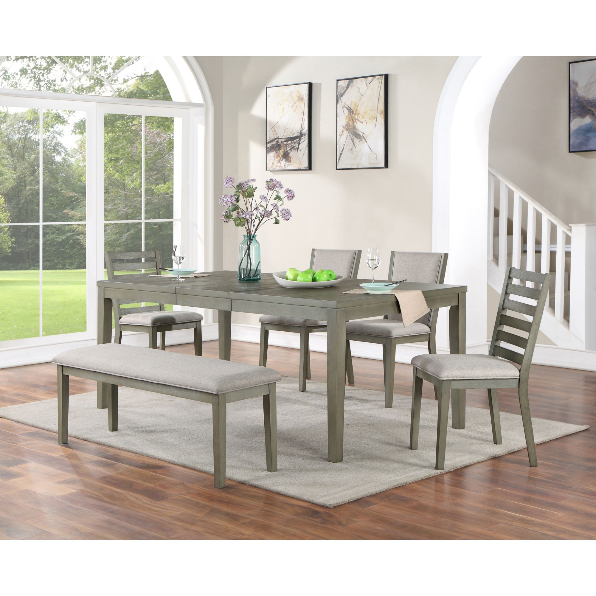 W. Trends 7 Piece Modern Farmhouse Dining Set