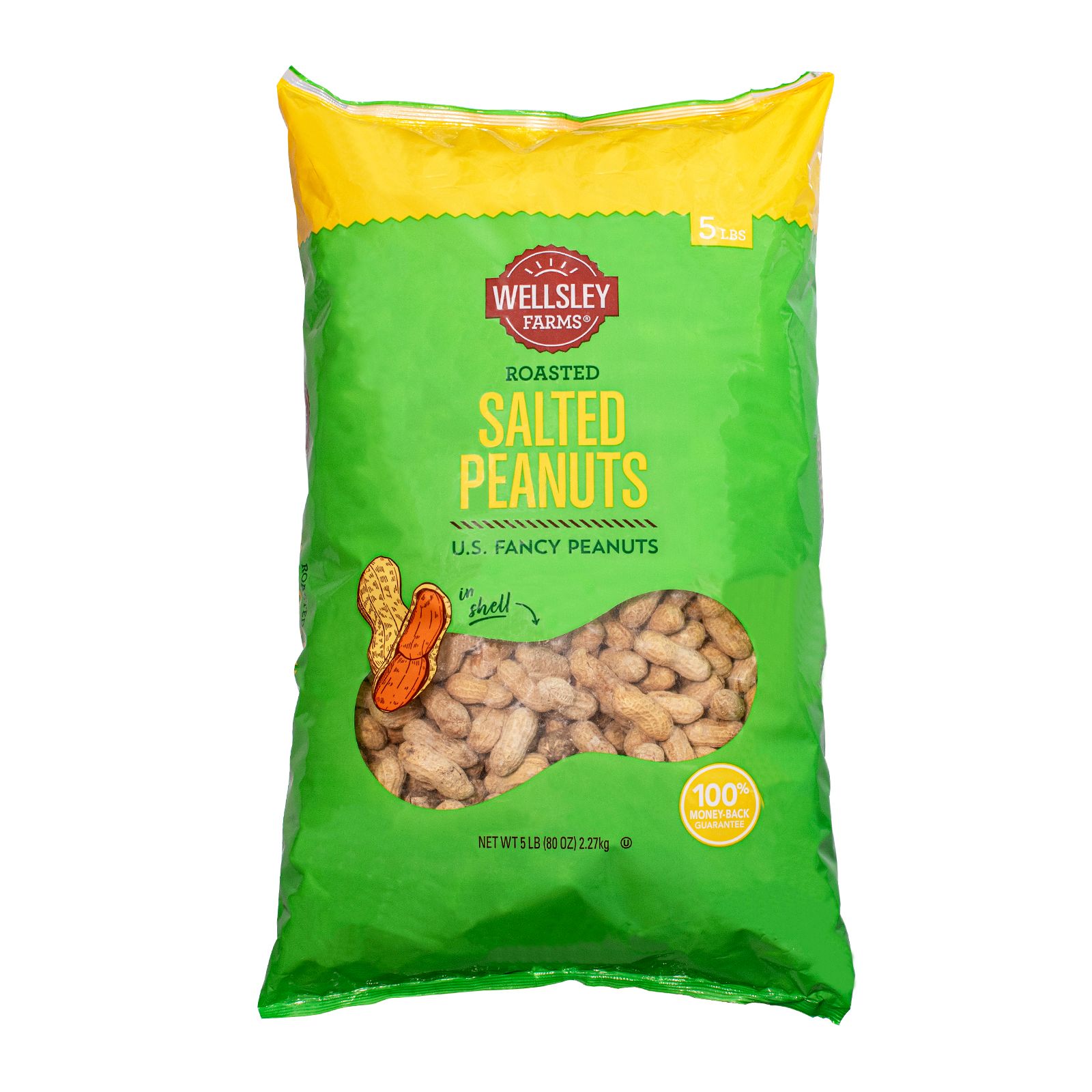 Wellsley Farms Salted & Roasted In-Shell Peanuts, 5 lbs.