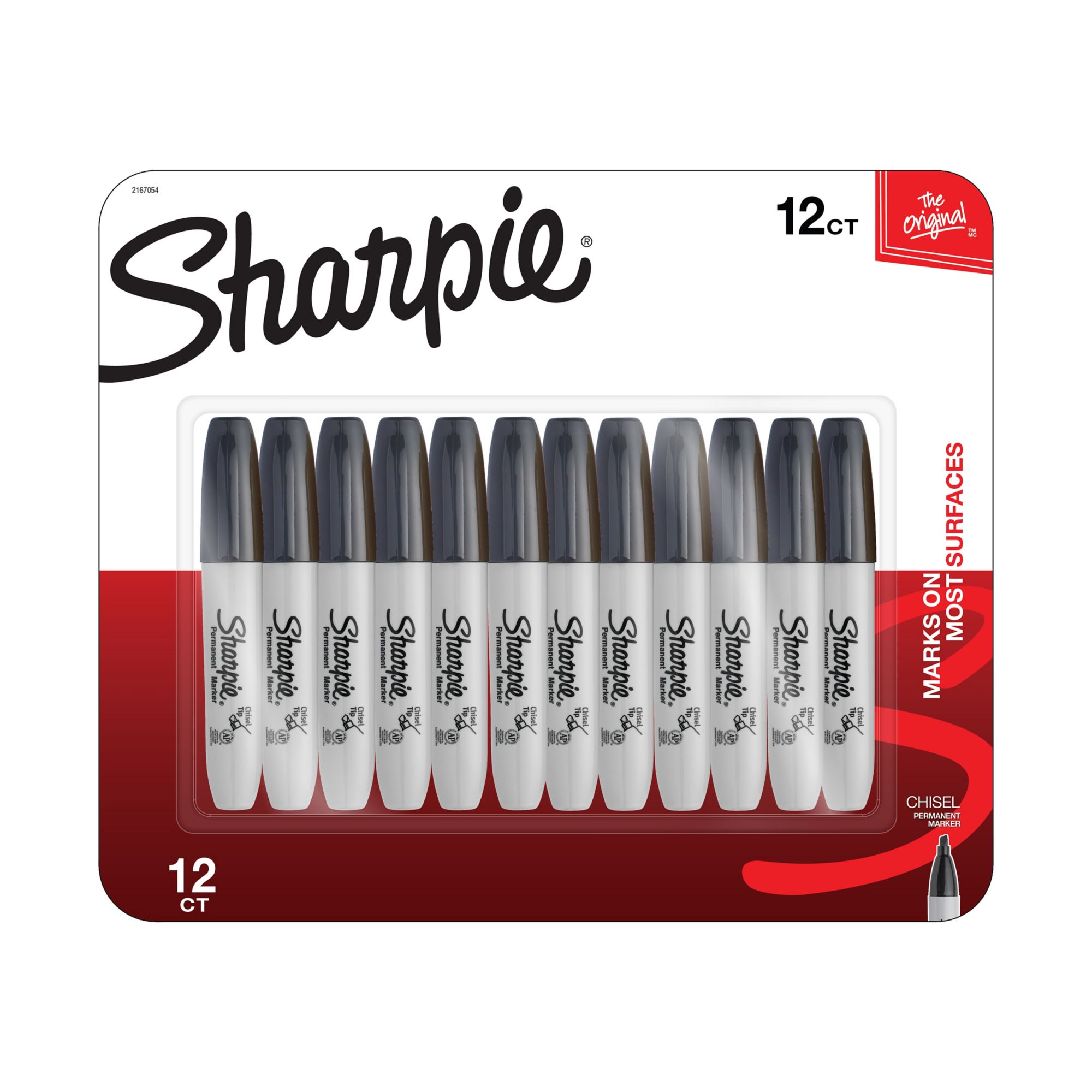 Sharpie Chisel Marker Black, 12 ct.