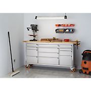 Trinity Pro 72&quot; x 19&quot; Stainless Steel Rolling Workbench