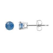 Amairah .33 ct. t.w. Round Blue Sapphire Stud Earrings in .925 Sterling Silver Rhodium