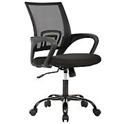 Best Office Ergonomic Adjustable Mid-Back Swivel Office Chair with Lumbar Support - Black