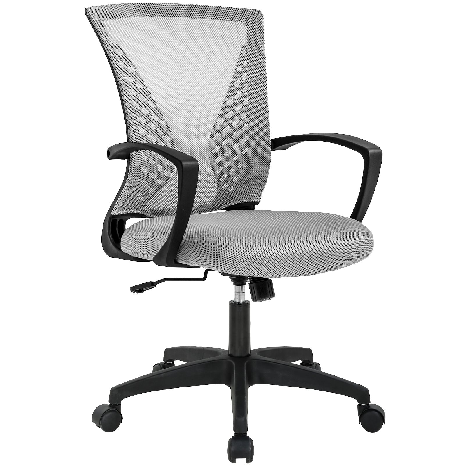Best Office Ergonomic Lumbar Support Mesh Swivel Office Chair - Gray