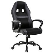 Best Office Black Full Back Gaming Office Chair with Lumbar Support