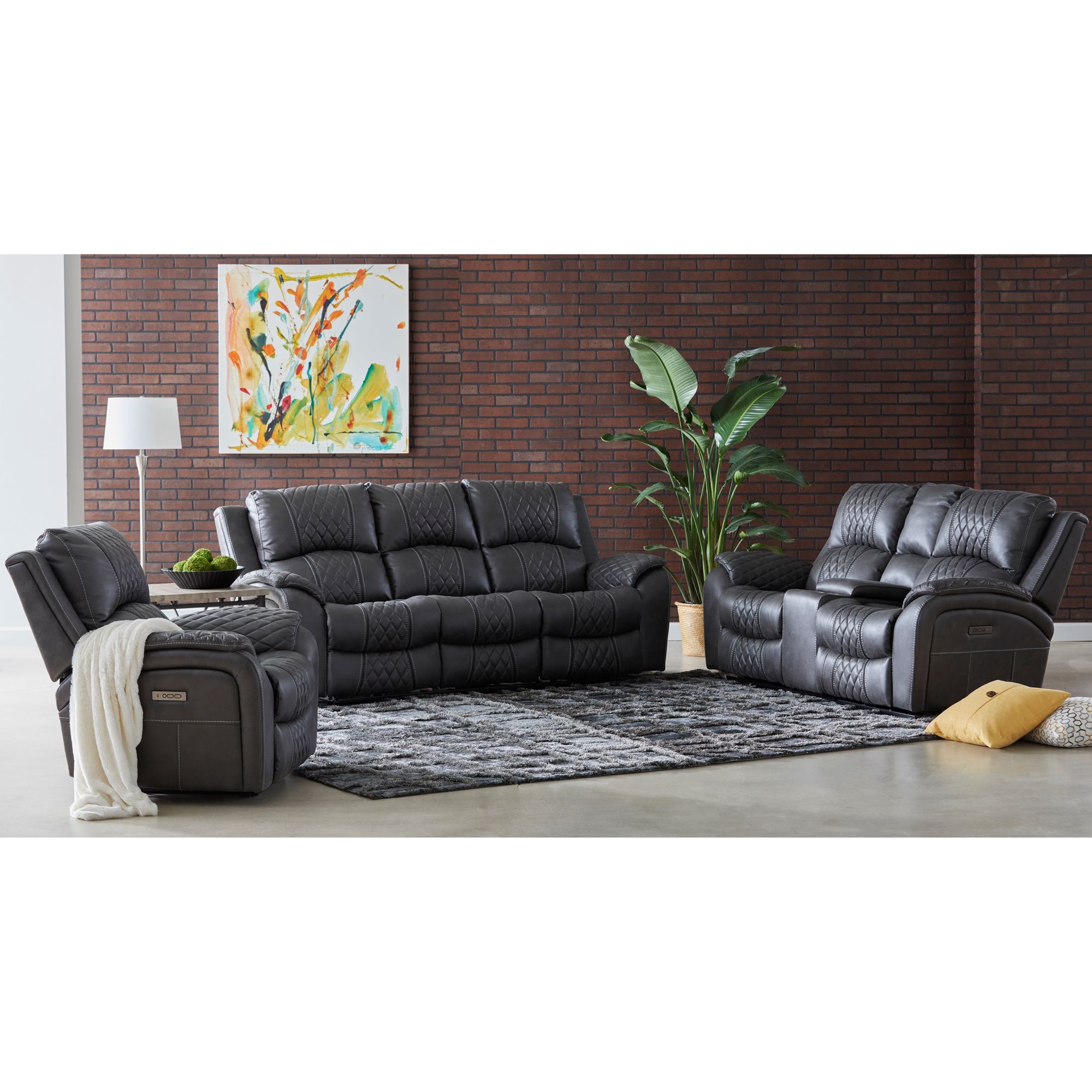 Cheers Jack Manual Reclining 3 Piece Sofa Set