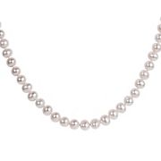 6.5-7mm Cultured Freshwater Pearl 16&quot; Strand Necklace with Sterling Silver Clasp