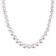 7.5-8mm Cultured Freshwater Pearl 18&quot; Strand Necklace with Sterling Silver Clasp