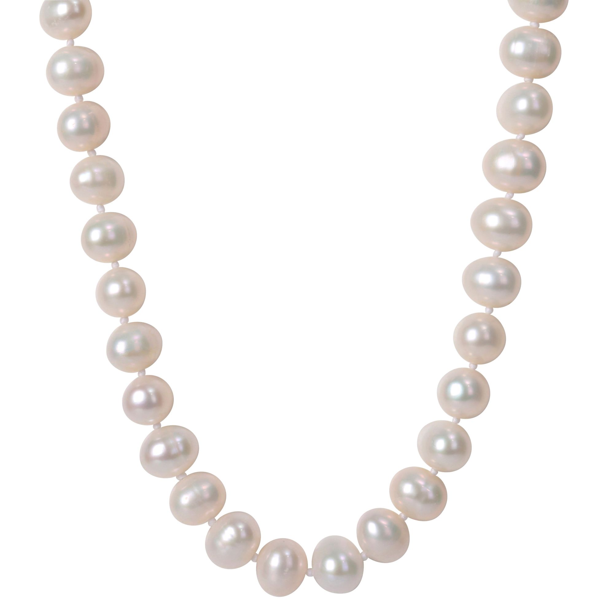 7.5-8mm Cultured Freshwater Pearl 24&quot; Strand Necklace with Sterling Silver Clasp