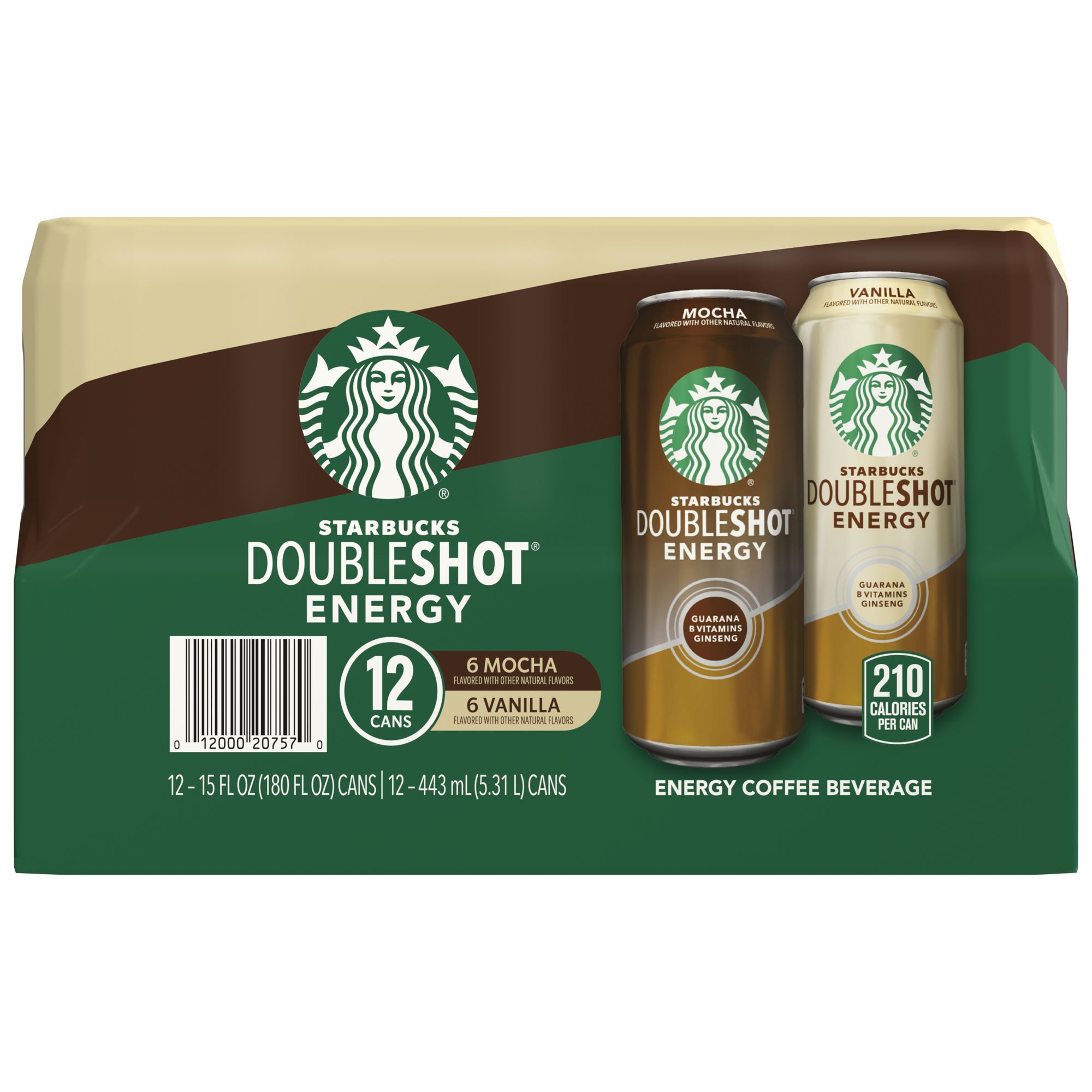 Starbucks Doubleshot Energy Coffee Beverage Variety Pack, 12 pk./15 oz.