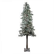 Northlight 6' Lightly Flocked Glittered Woodland Alpine Artificial Christmas Tree - Clear Lights
