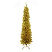 Northlight 6' Pencil Gold Tinsel Artificial Christmas Tree
