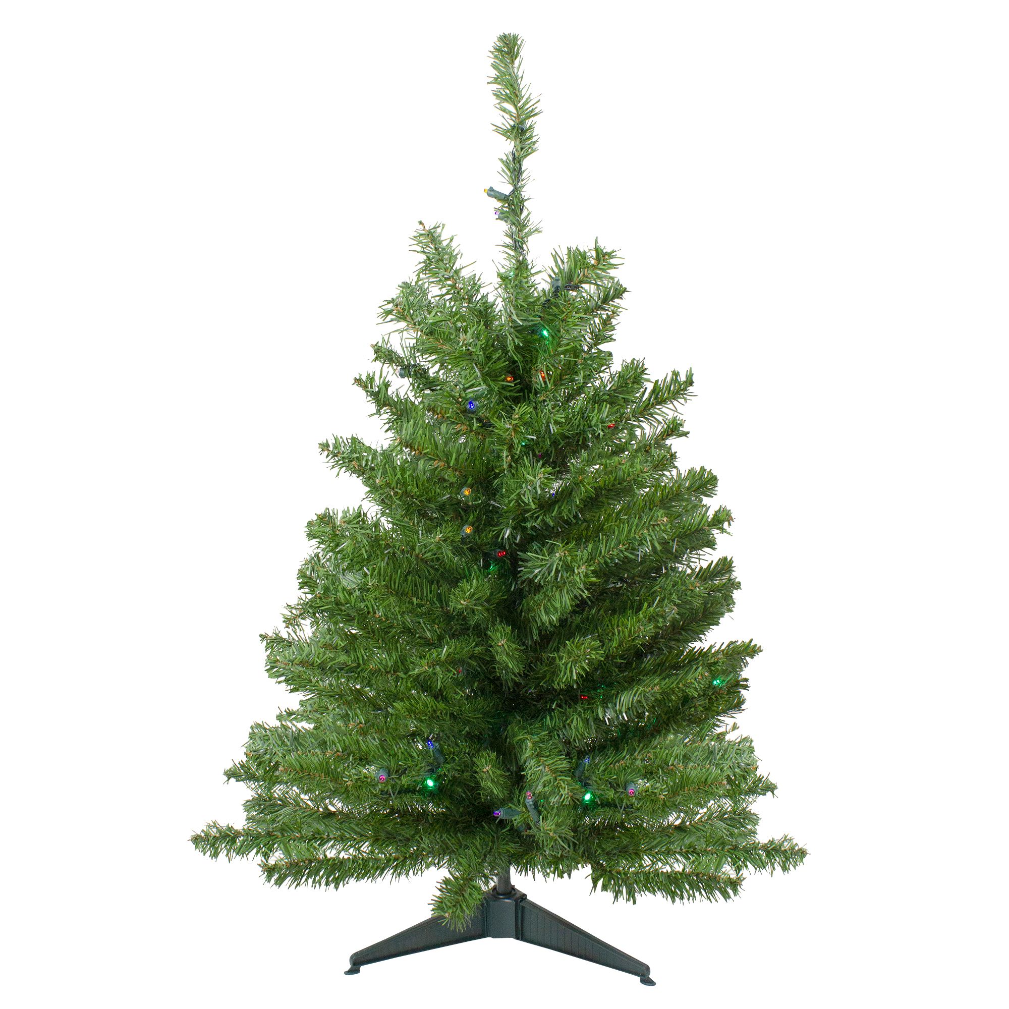 Northlight 3' Pre-Lit LED Medium Canadian Pine Artificial Christmas Tree - Multicolor Lights