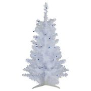 Northlight 3' Pre-Lit White Pine Slim Artificial Christmas Tree - Blue Lights
