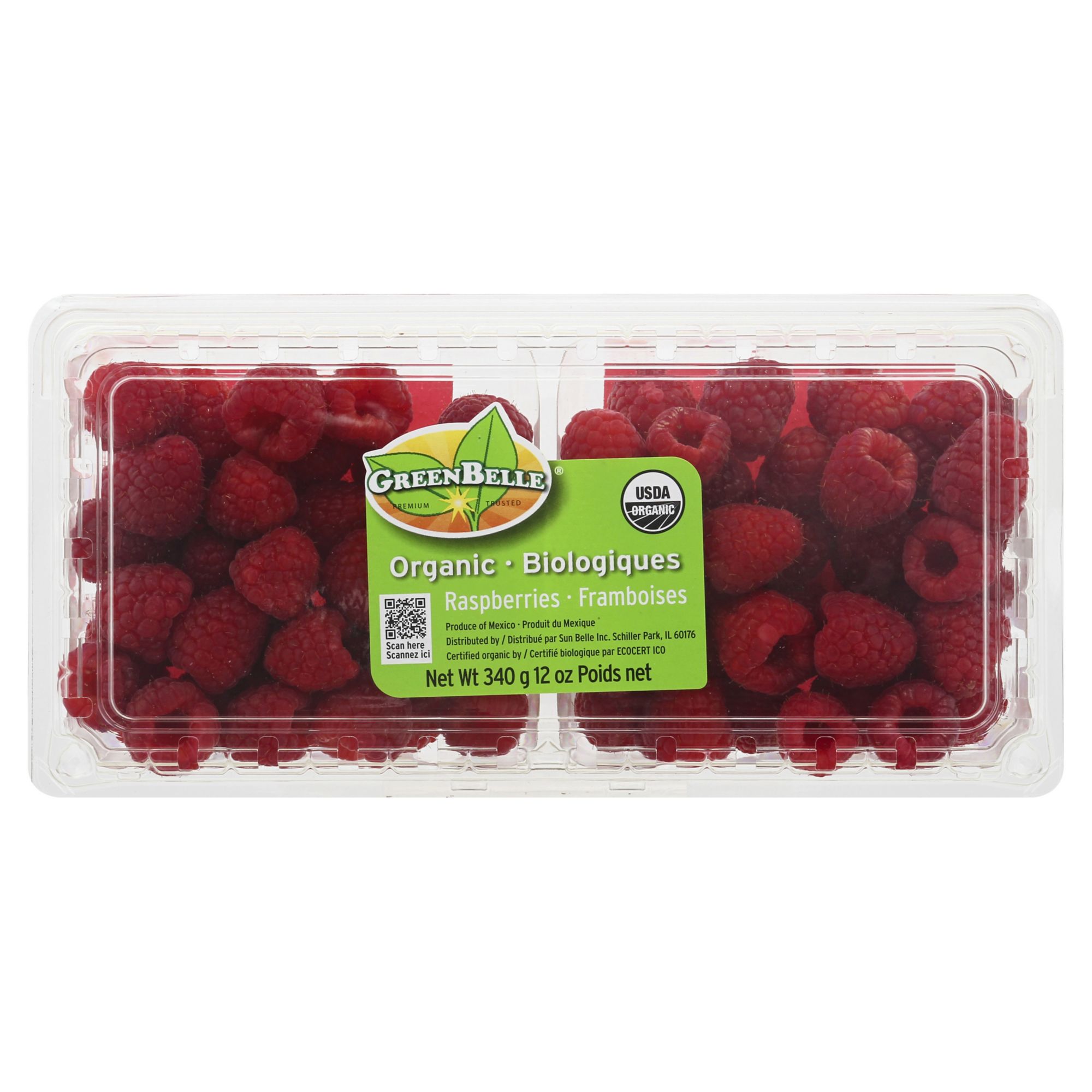 Organic Raspberries, 12 oz.