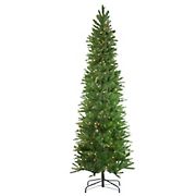 Northlight 7.5' Pre-Lit Pencil Northwood Noble Fir Artificial Christmas Tree - Clear Lights
