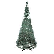 Northlight 6' Pre-Lit Green Holly Leaf Pop-Up Artificial Christmas Tree - Clear Lights