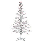 Northlight 6' White Cascade Twig Tree Christmas Outdoor Decoration - Multi Lights