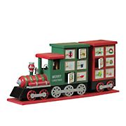 Northlight 16.5&quot; Red and Green Locomotive Train Advent Calendar Christmas Tabletop Decor