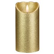 Northlight 6&quot; LED Gold Glitter Flameless Christmas Decor Candle