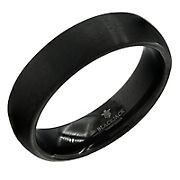 Men's Matte Black Ring in Tungsten, Size 12