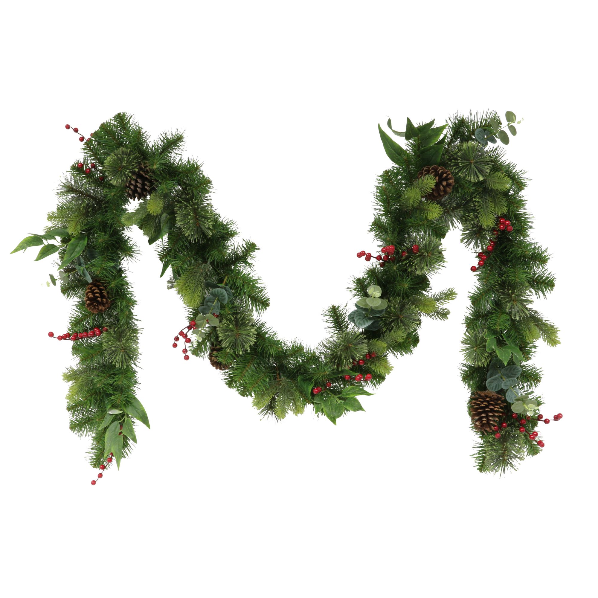 Puleo International 9' x 10&quot; Decorated Christmas Garland