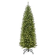 Puleo International 7.5' Pencil Fraser Fir Pre-Lit Tree with 250 ct. Multi-Function Lights
