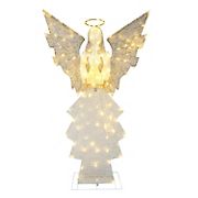 Puleo International 60&quot; Outdoor-Lighted Angel with 140 ct. Lights - Gold/White