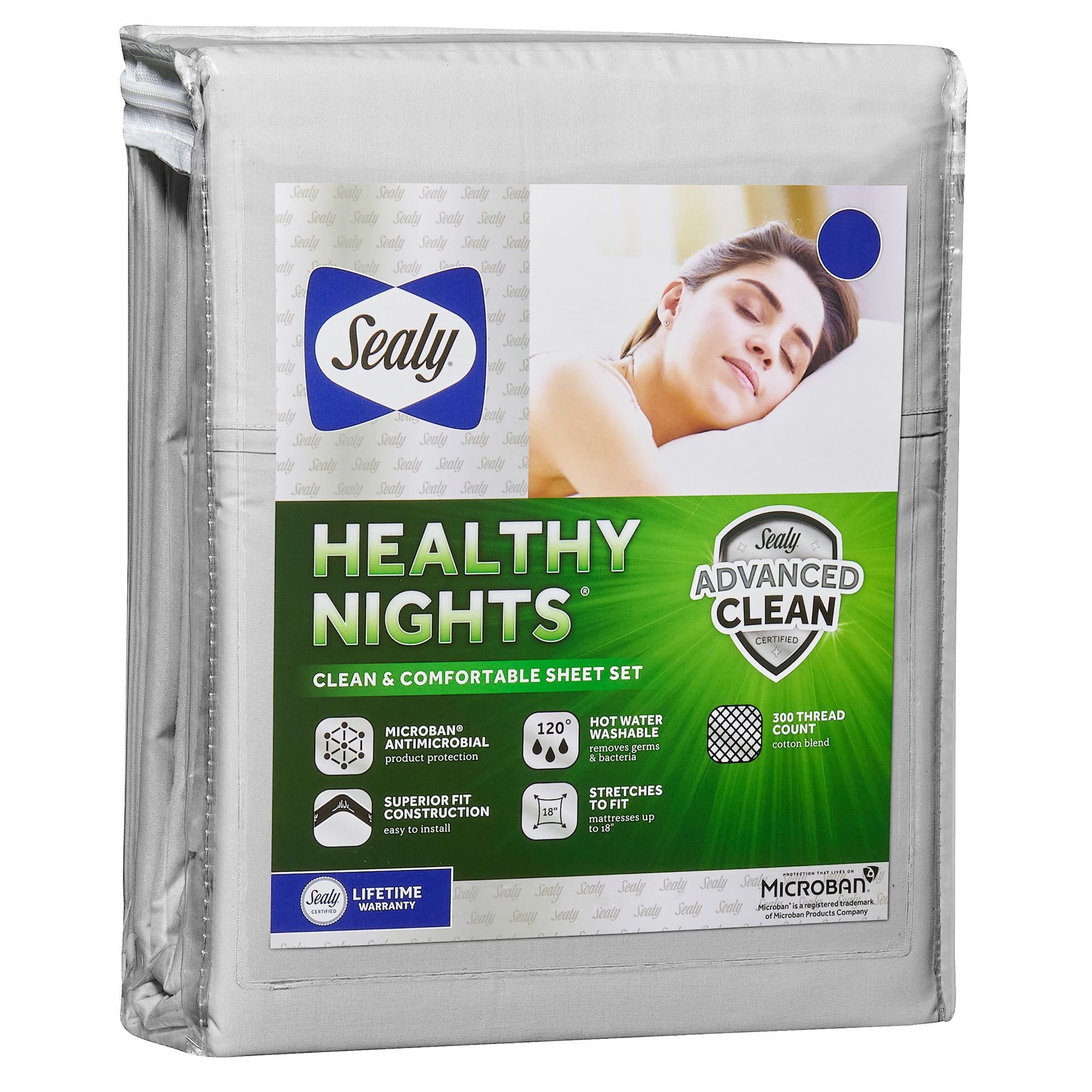 Sealy Healthy Nights 300 Thread Count Sheet Set - MicroChip