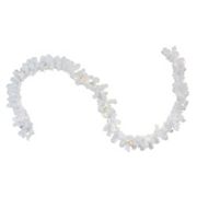 Northlight 9' x 10&quot; Pre-Lit LED White Pine Artificial Christmas Garland - Clear Lights