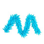 Vickerman 9' x 10&quot; Pre-lit Sky Blue Spruce Artificial Christmas Garland - Clear Lights